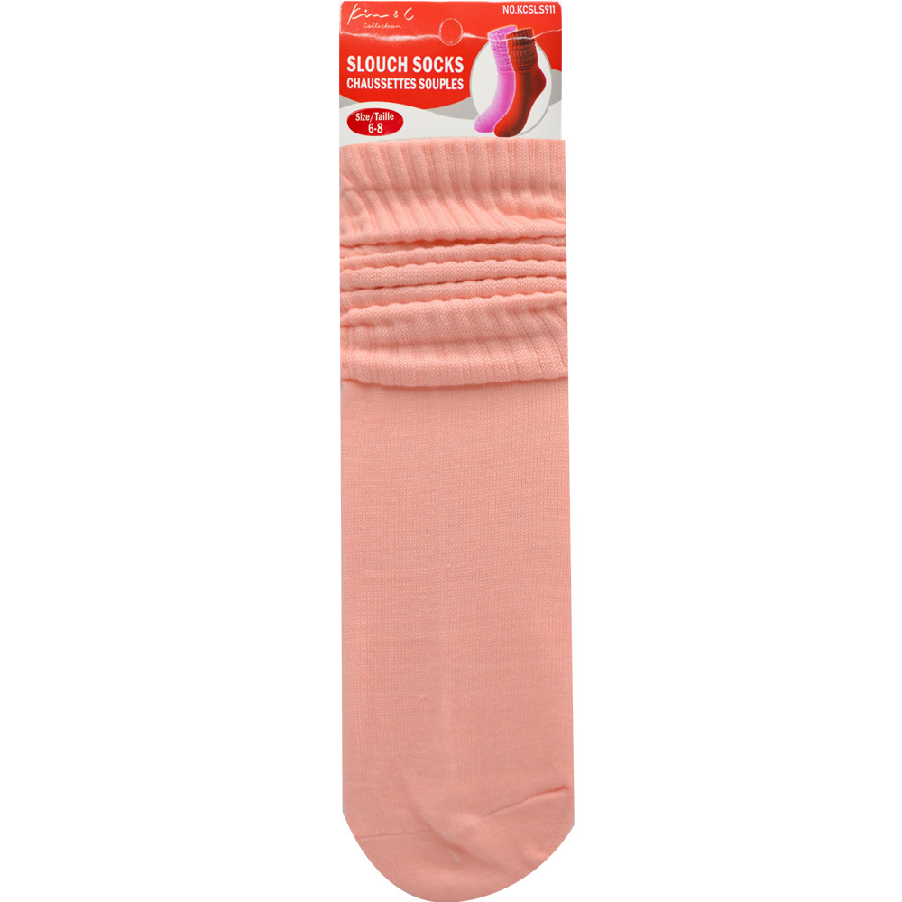 Slouch Socks 6-8 Peach (6pair/Pack) Slouch Socks 6-8 Peach (6pair/Pack)